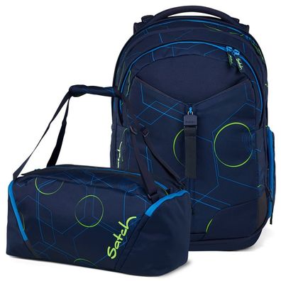 satch match Set aus match + Sporttasche MatDuf25, Blue Tech, Mädchen & Jungen