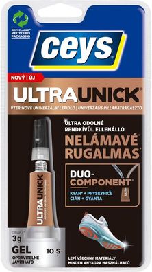 Klebstoff Ceys Ultraunick, Gel, Sekundenkleber, 3 g