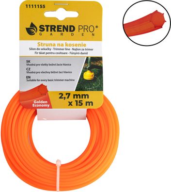 Trimmerfaden Golden Economy 2,7 mm, L-15 m, HEX