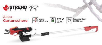 Set Schere Strend Pro Garden, 7, 2 V, Garten, Akku, 111216 + Teleskopstange