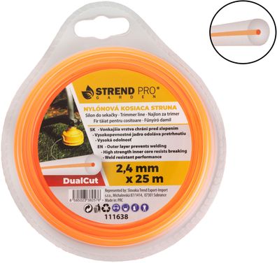 Trimmerfaden DualCut DBR 2,4 mm, L-25 m, rund — Verkaufseinheit 10 Stk