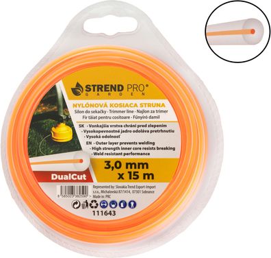 Trimmerfaden DualCut DBR 3,0 mm, L-15 m, rund
