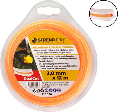 Trimmerfaden DualCut DBQ 3,0 mm, L-12 m, eckig — Verkaufseinheit 10 Stk