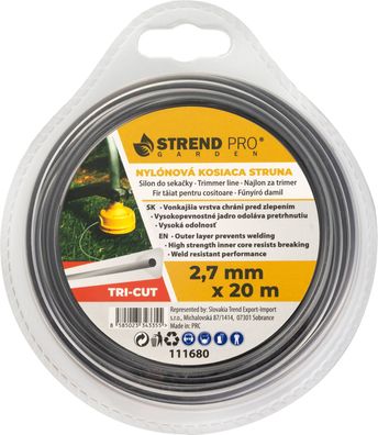 Trimmerfaden TriCut 2,70 mm, L-20 m, Trigon extreme, dreieckig — Verkaufseinheit 10