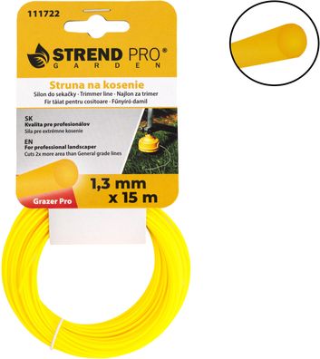Trimmerfaden Grazer Pro 1,3 mm, L-15 m, rund — Verkaufseinheit 2 Stk