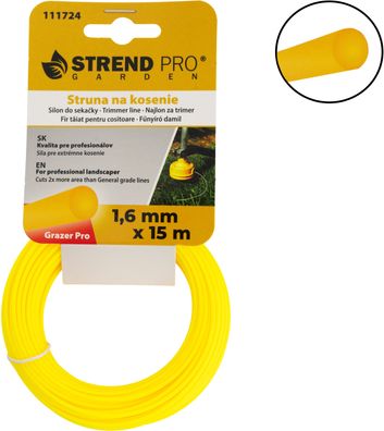 Trimmerfaden Grazer Pro 1,6 mm, L-15 m, rund — Verkaufseinheit 2 Stk