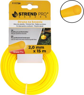Trimmerfaden Grazer Pro 2,0 mm, L-15 m, rund — Verkaufseinheit 2 Stk