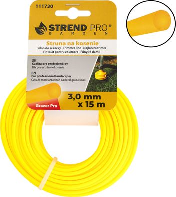 Trimmerfaden Grazer Pro 3,0 mm, L-15 m, rund — Verkaufseinheit 2 Stk