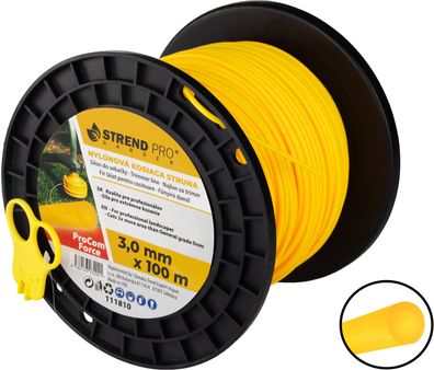 Mähfaden ProCom Force, 3,0 mm, Midi-Spool L-100 m, mit Schneider, rund