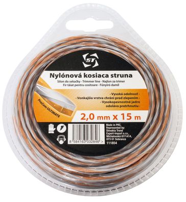 Trimmerfaden ProCom Ultimate 2,4 mm, L-15 m, Vierkantspirale — Verkaufseinheit 10