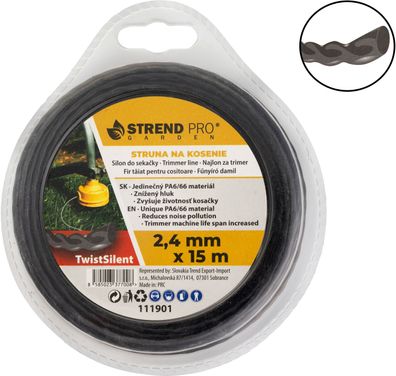 Trimmerfaden TwistSilent Professional 2,4 mm L-15 m, spiralförmig — Verkaufseinheit