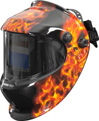 Schweißhelm Strend Pro Galaxy Fire Skull, AutoDark, selbstverdunkelnd