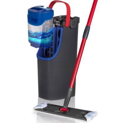 Reinigungsset Vileda H2Pro, Flachmopp mit Zweikammersystem, Mopp