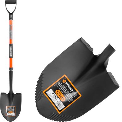 Spaten Strend Pro Premium, spitz, mit Fiberglasstiel D 1230 mm