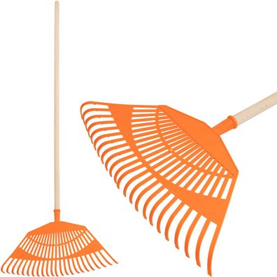Laub Rechen Strend Pro R144, Kunststoff, 23 Zähne, Kunststoff, 125 cm Stiel