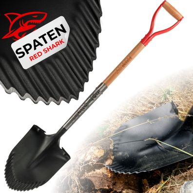 Spaten Strend Pro Premium RedShark, spitz, mit Holzstiel D 1150 mm, 10