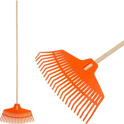Laub Rechen Strend Pro R132, 23 Zähne, 42 cm, Kunststoff, Holzstiel 1500