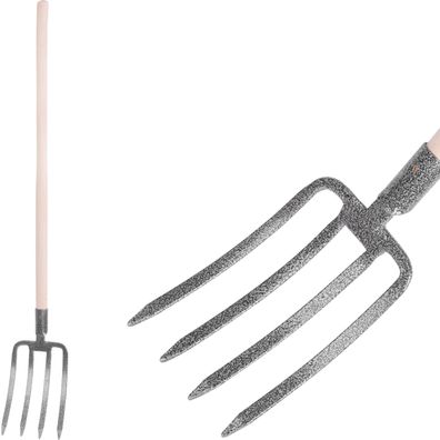 Gabel GD-029O, 4-zinkig, Grabgabel geschmiedet, mit Stiel