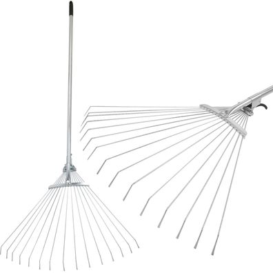 Laub Rechen Strend Pro R116-85, 15 Zinken, Fächerform, 850 g, Metallstiel