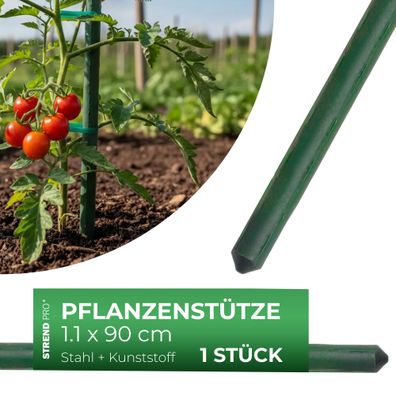Stab Garden SB 11 900 mm, Stahl Kunststoff, grün, Stützstab für Pflanzen