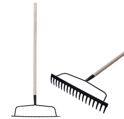 Garten Rechen Strend Pro R101, 18 Zähne, Holzstiel 1600mm