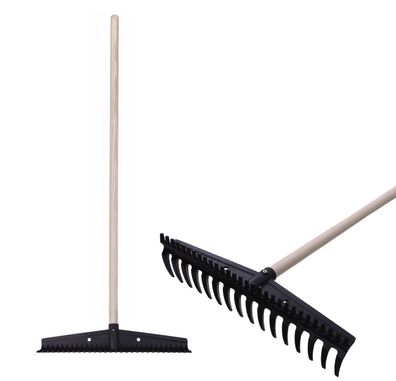 Garten Rechen Strend Pro Premium S891, 445x115 mm, 16 Zähne, Holzstiel