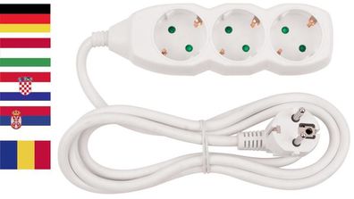 Kabel Strend Pro DG-803B, Schuko-Steckdose, 3, 00 m, 3 Steckdosen, HU