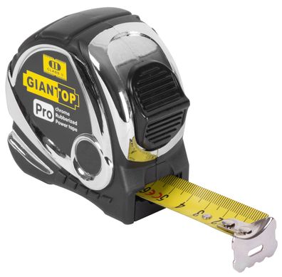 Bandmaß GIANT CR-G44, 8 m, 25 mm, Rollbandmaß, Chrome/Nylon