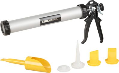 Set Strend Pro, Pistole Auspress und Aufsätze, 600 ml, 6-teiliges Set