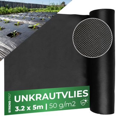 Textilie Garden B1303 3,2x5 m, Vliesstoff, 50 g/m, 3% UV, schwarz