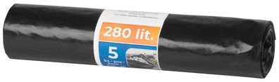 Säcke Strend Pro, 280 Lit., für Bauschutt, schwarz, Pack. 5 Stk., extra