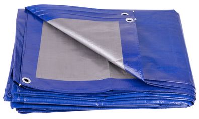 Plane Tarpaulin Profi 8x12 m, 140 g/m, Abdeckplane, blau, mit Ösen