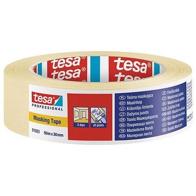 Band tesa® PRO, Maler-, Maskier-, klebend, 30 mm, L-50 m