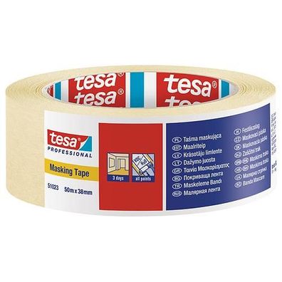 Band tesa® PRO, Maler-, Maskier-, klebend, 38 mm, L-50 m