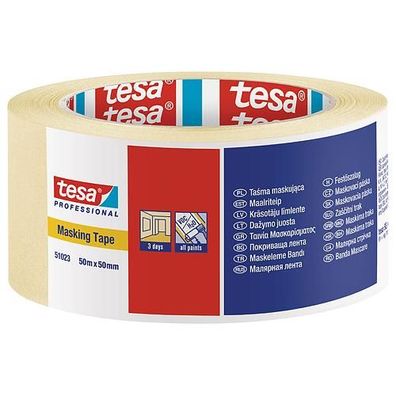 Band tesa® PRO, Maler-, Maskier-, klebend, 50 mm, L-50 m
