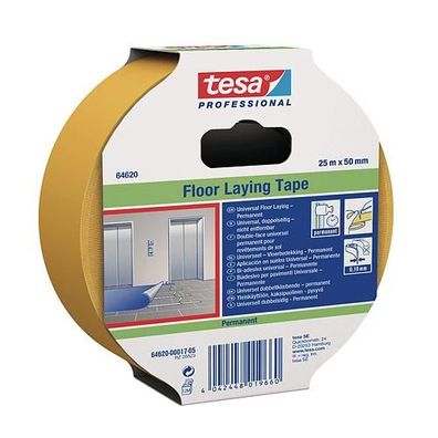 Band tesa® PRO tesafix®, doppelseitig klebend, universal, Folie, weiß, 50