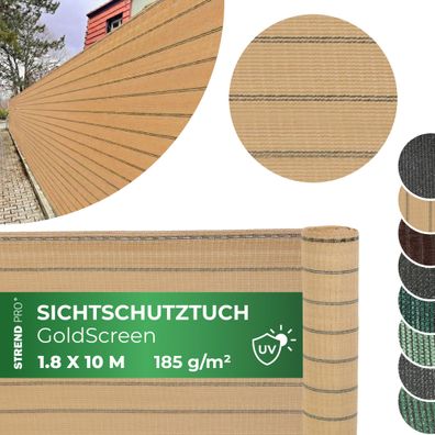 Gewebe, schattenspendend GoldScreen WE, 1,8x10 m, UV, 185 g/m2, beige