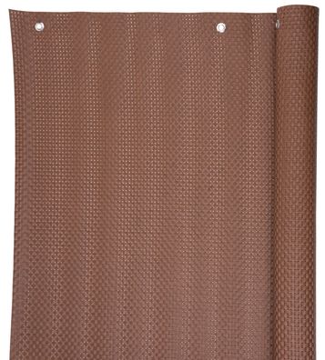Sichtschutz Polyratan 77 0, 9x3 m, UV, 800 g m2, braun, Balkonbespannung