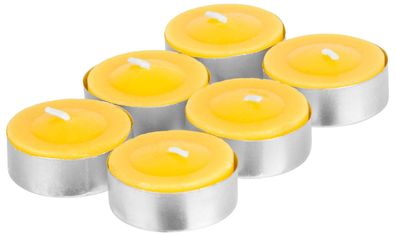 Kerze Citronella C-151, Repellent, Teelicht, gelb, Packung 6 Stk