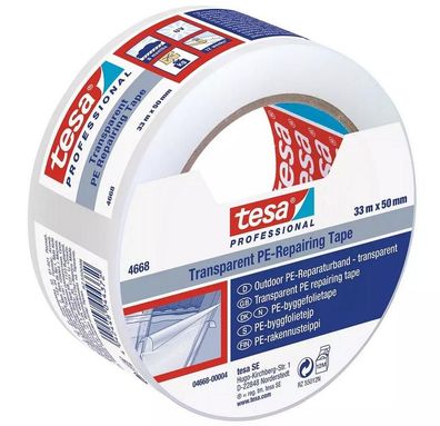 Klebeband tesa® PRO, Reparatur, PE, transparent, 50 mm, L-33 m