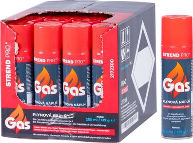 Gas Strend Pro, Propan-Butan, Kartusche 139 g, 250 ml, zum Befüllen, für