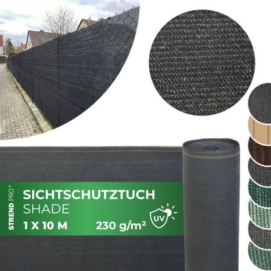 Gewebe, schattenspendend SHADE. NET, 1x10 m, UV, 230 g/m2, 95% anthrazit