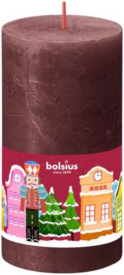 Kerze Bolsius Nussknacker, zylindrisch, Weihnachten, 54 Std., 68x130 mm