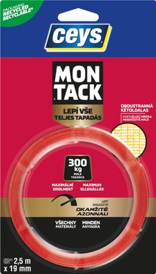 Band Ceys Montack KLEBT ALLES SOFORT, Montage-, Klebe-, 2,5 m x 19 mm