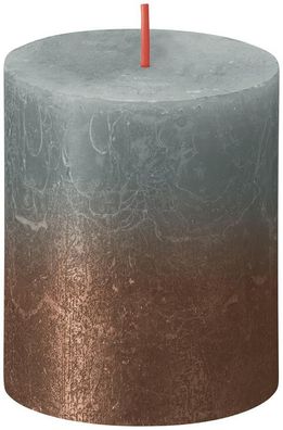 Kerze Bolsius Rustic, zylindrisch, Weihnachten, Sunset Eucalyptus Green+ Copper