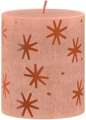Kerze Bolsius Rustic, zylindrisch, Weihnachten, Creamy Caramel, 80/68 mm