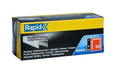 Klammern RAPID 53, 8 mm, Klammern für Tacker, Pack. 5000 Stk