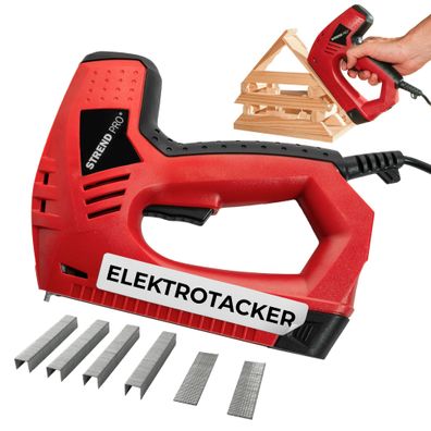 Elektrotacker Strend Pro J-123, elektrisch, Klammern 8-14 mm, Nägel 15 mm