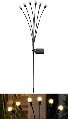 Lampe Strend Pro Garden Firefly, Solar, 6x LED, Edelstahl, 72 cm