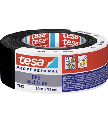 Klebeband tesa® PRO Duct tape, 50 mm, L-50 m, Textilband, schwarz